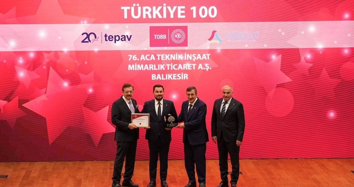 ACA Teknik İnşaat Türkiye'nin En Hızlı Büyüyen Şirketleri Arasında