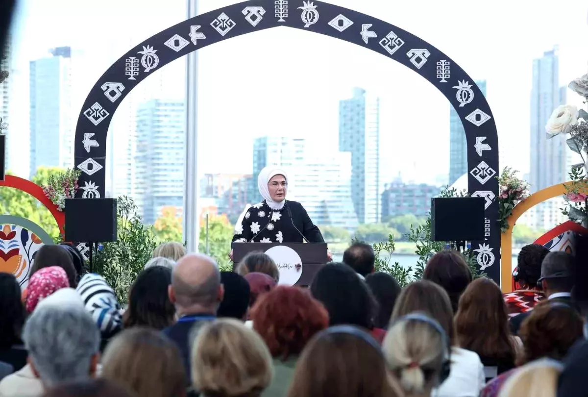 Emine Erdoğan, New York'ta 'Anadoludakiler: Kapıların Ardındaki Hazineler' programında konuştu