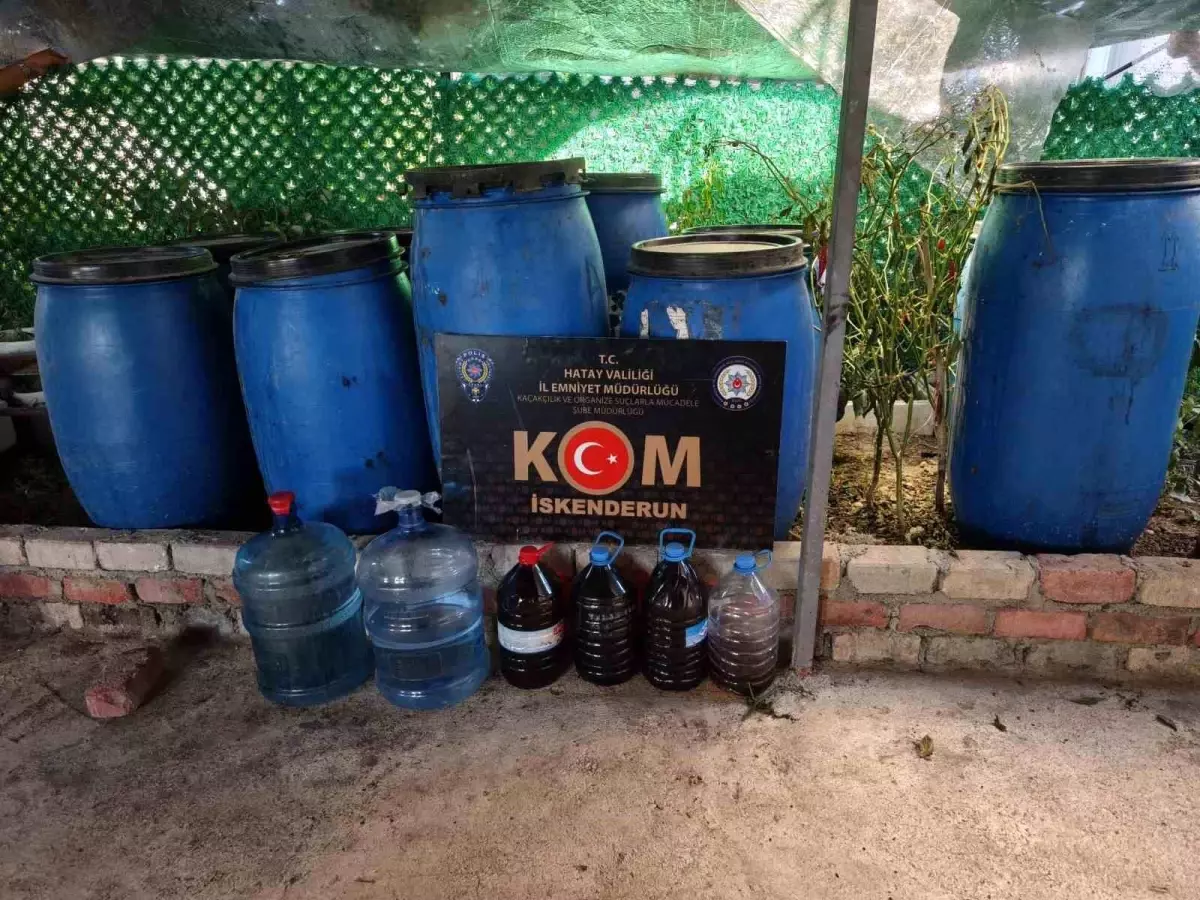 Hatay'da 1.250 Litre Sahte İçki Ele Geçirildi