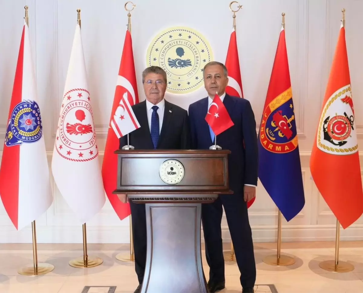 İçişleri Bakanı Yerlikaya, KKTC Başbakanı Üstel ile Görüştü