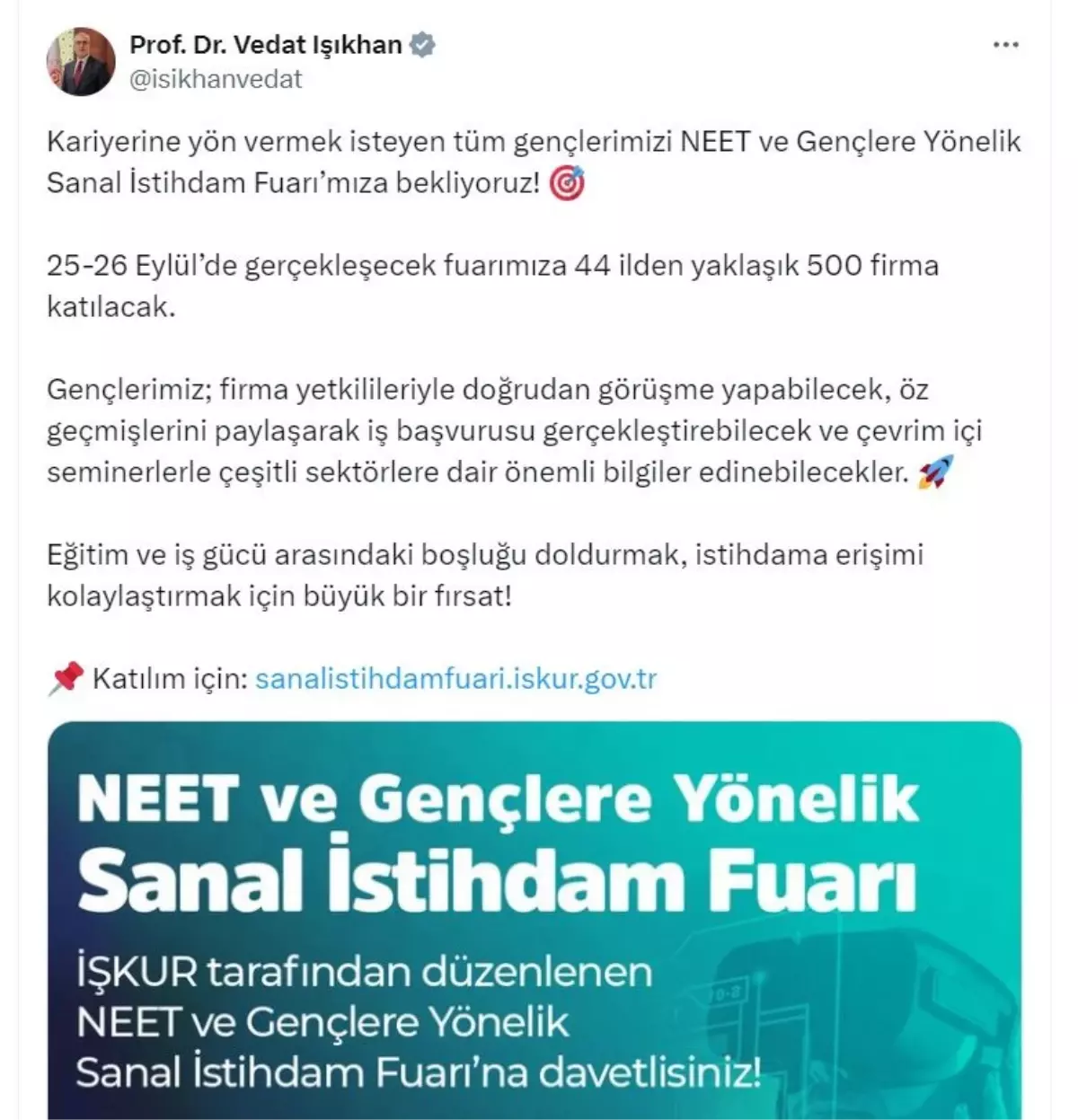 Gençler İçin Sanal İstihdam Fuarı Düzenleniyor