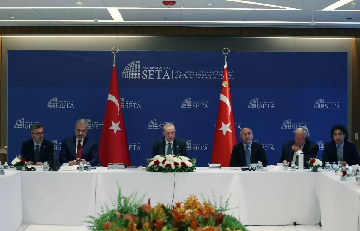 Cumhurbaşkanı Erdoğan, ABD'de Düşünce Kuruluşları ile Toplantı Düzenledi