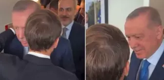 Erdoğan'dan Macron'a: İyiymiş, iyi olduğu zamanlar da oluyor demek ki