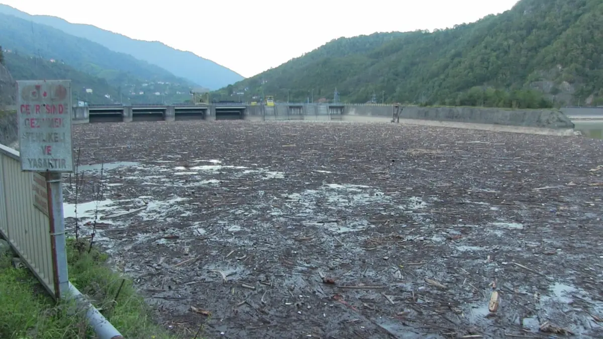Artvin'de Sel ve Heyelan Sonrası Muratlı Barajı'nda Temizlik Çalışmaları Başladı