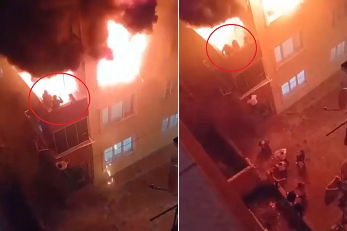 Tam bir can pazarı! 3 kişinin öldüğü yangının görüntüleri ortaya çıktı