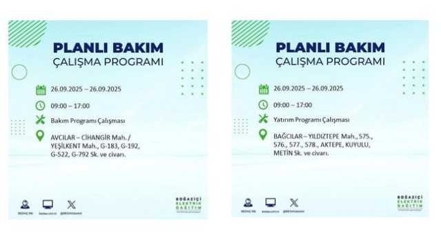 BEDAŞ duyurdu: İstanbul'da hangi ilçelerde elektrikler kesilecek? 25 ilçede elektrik kesintisi!