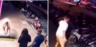 Eşini taciz eden sapığı tek tokatla bayılttı