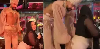 Gece kulübünde olay görüntü! Genç kadın ve dansçı gözaltına alındı