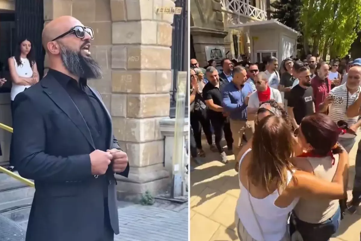 Başörtüsü yasağını kutlayan grubun karşısına geçip bağırdı: Burası Müslüman Türk devletidir