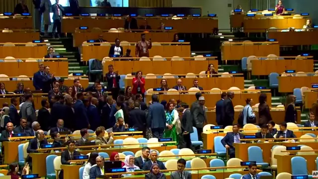 Protest against Netanyahu at the UN! Participants left the hall
