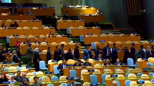 Protest against Netanyahu at the UN! Participants left the hall