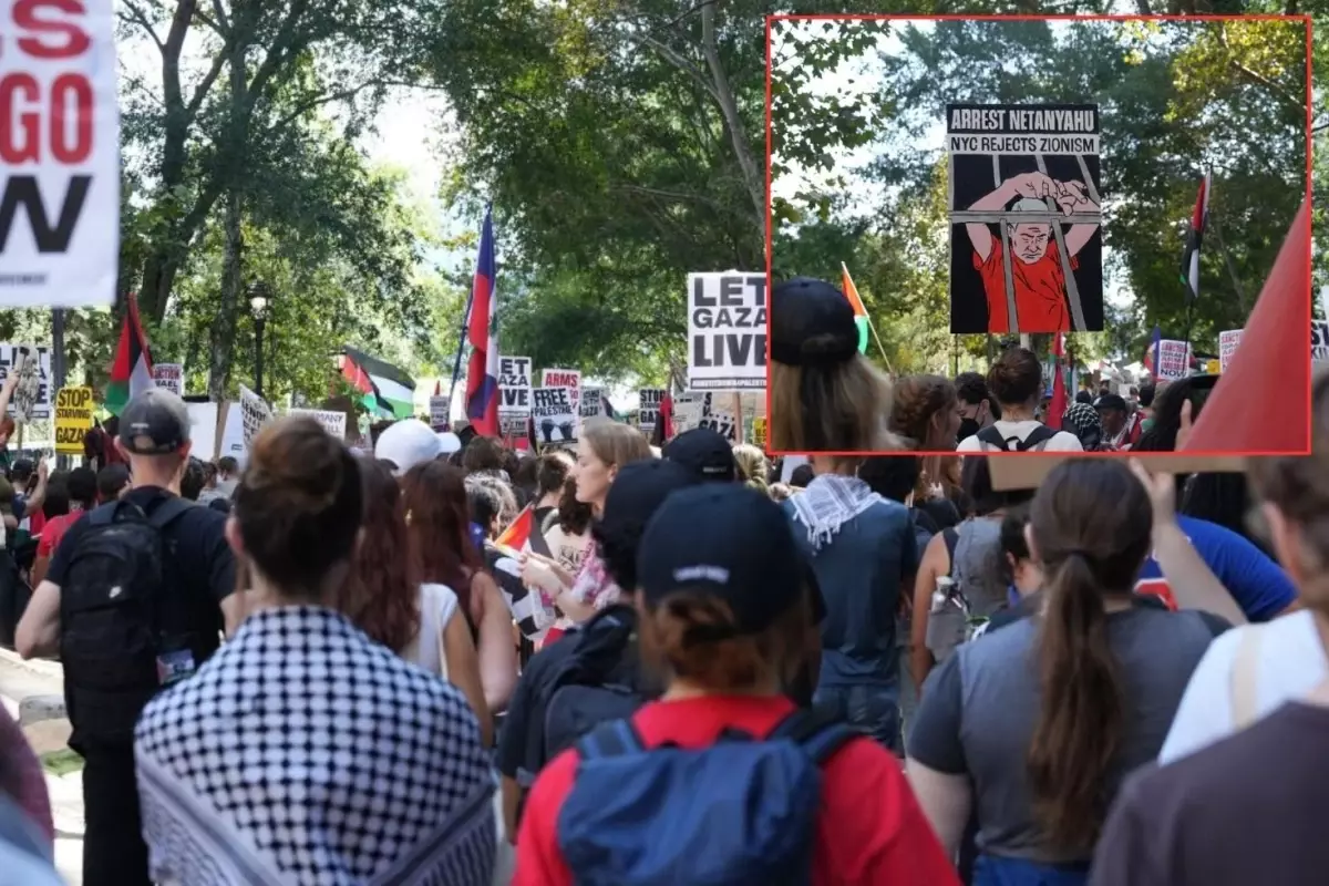 Netanyahu'ya ABD'de protesto şoku! Binlerce kişi sokağa çıktı
