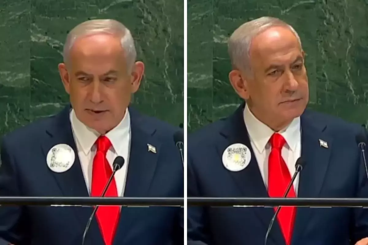 Netanyahu 'Gülmeniz gerekiyordu' dedi, salondan çıt çıkmadı