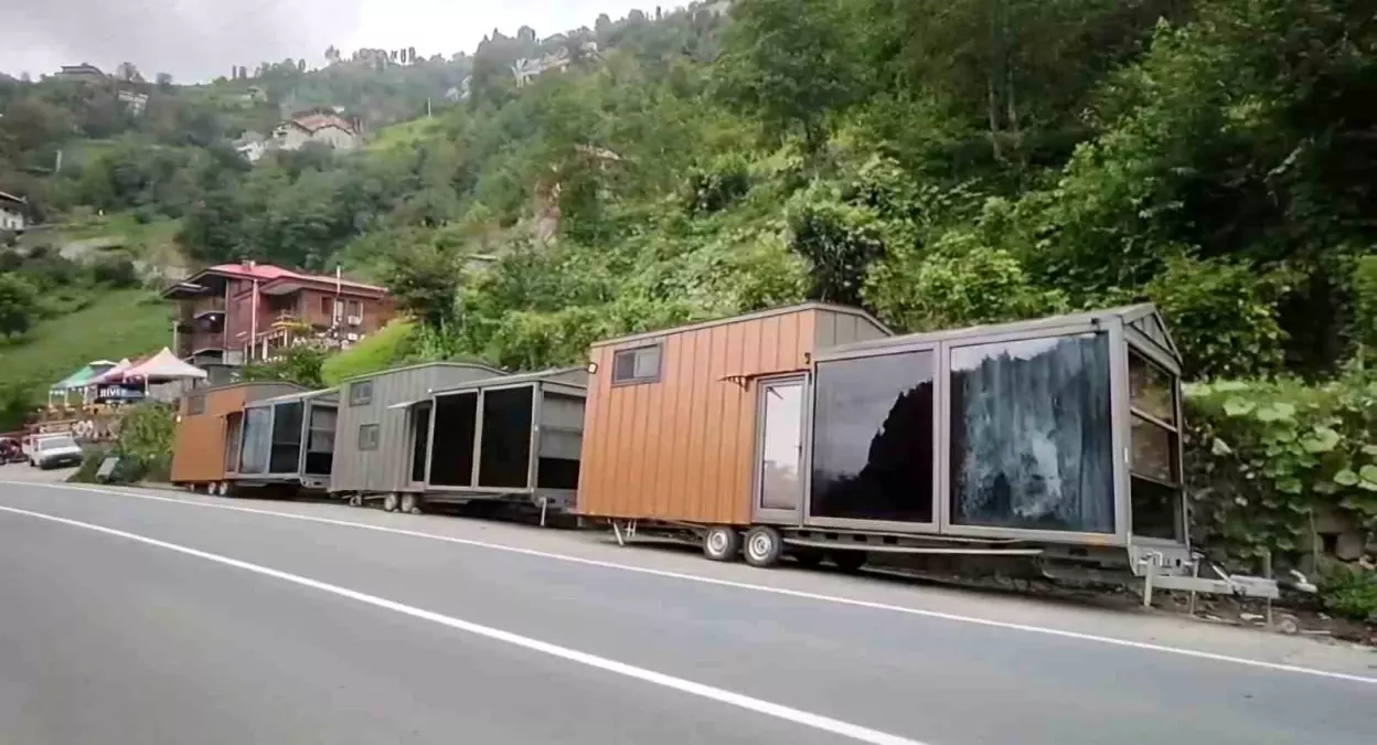 Rize'de Sel Sonrası Bungalovlar Kaldırılmaya Başlandı