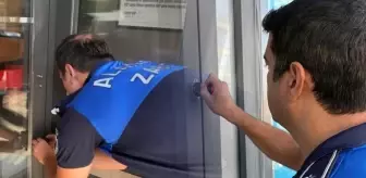 Belediye ekipleri iki zincir marketi mühürledi