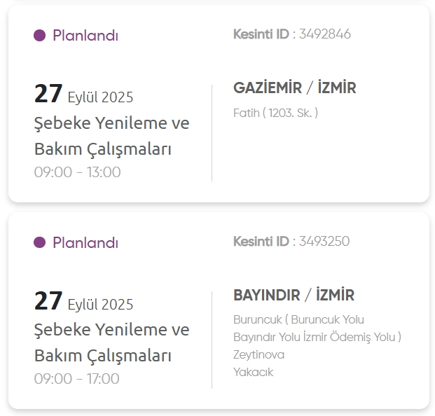 İzmir GEDİZ elektrik kesintisi! 27 Eylül İzmir'de elektrik kesintisi ne zaman bitecek, elektrikler ne zaman gelecek?