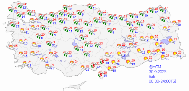 Yellow code warning from Meteorology for 13 provinces: Storm and heavy rain are coming