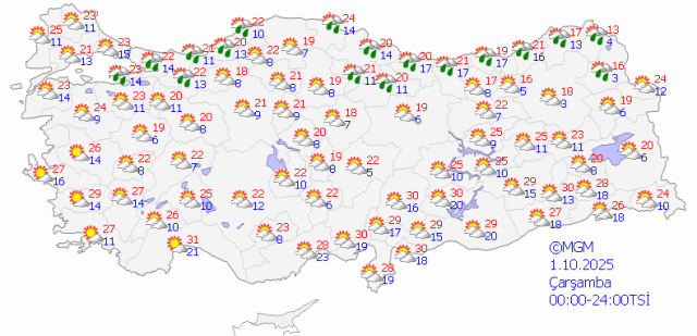 Yellow code warning from Meteorology for 13 provinces: Storm and heavy rain are coming