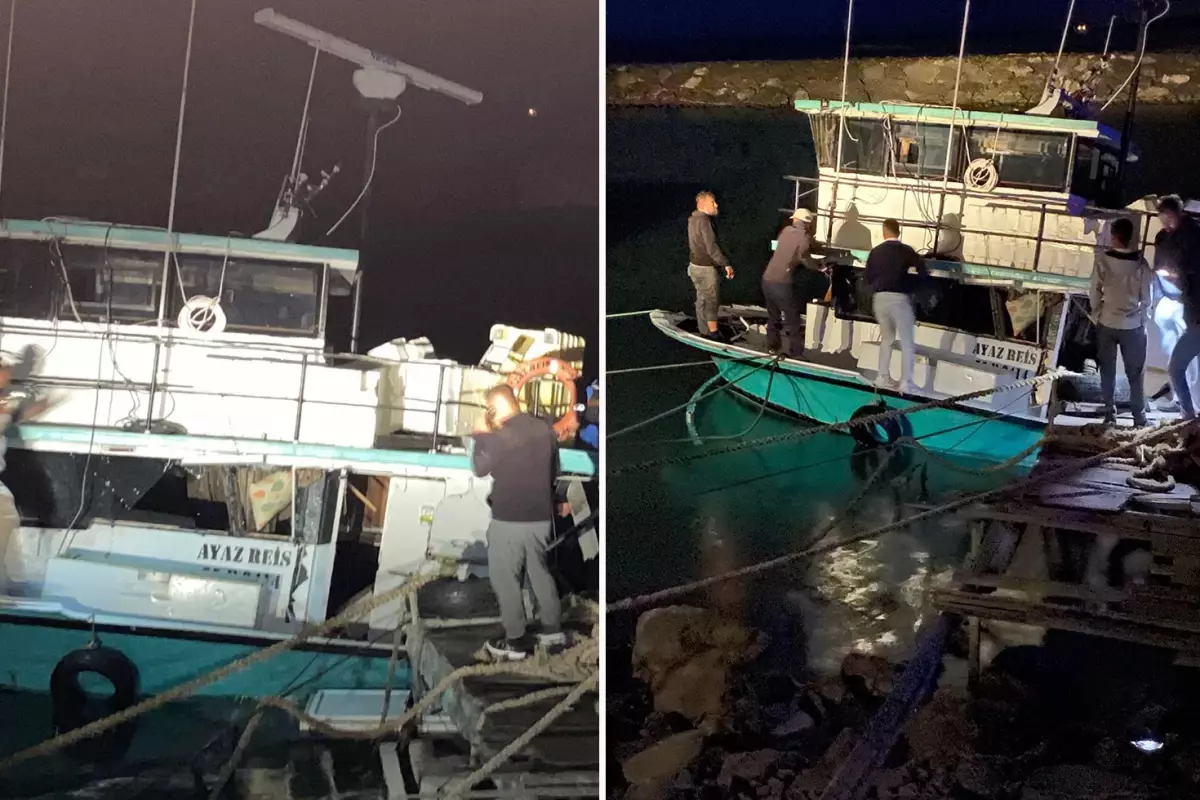 Samsun'da balıkçı teknesinde patlama: 4 yaralı