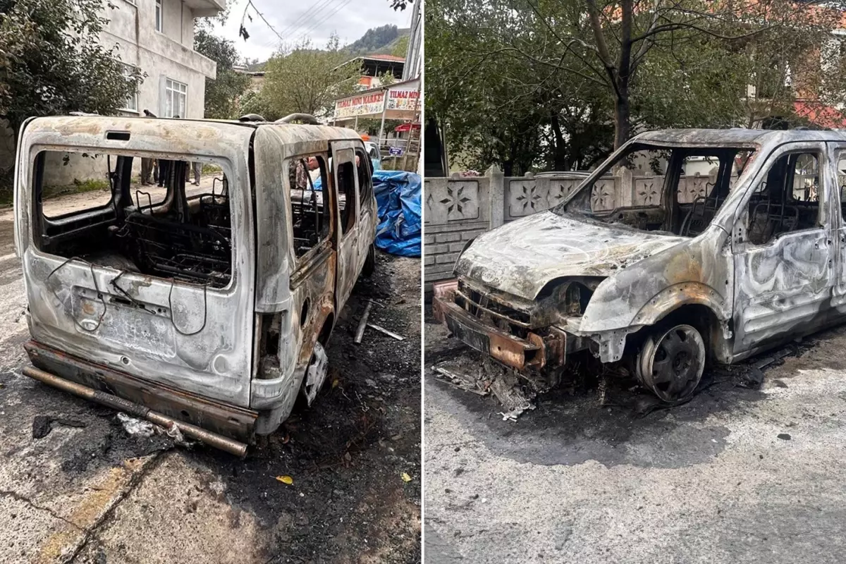 Şehit babasının aracını kundakladılar