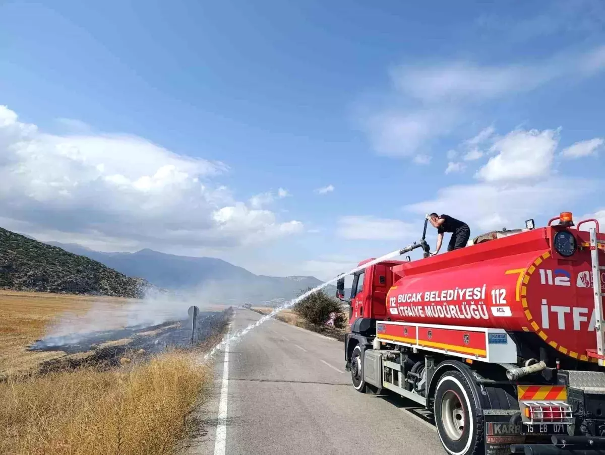 Bucak'ta Arazi Yangını Kontrol Altına Alındı