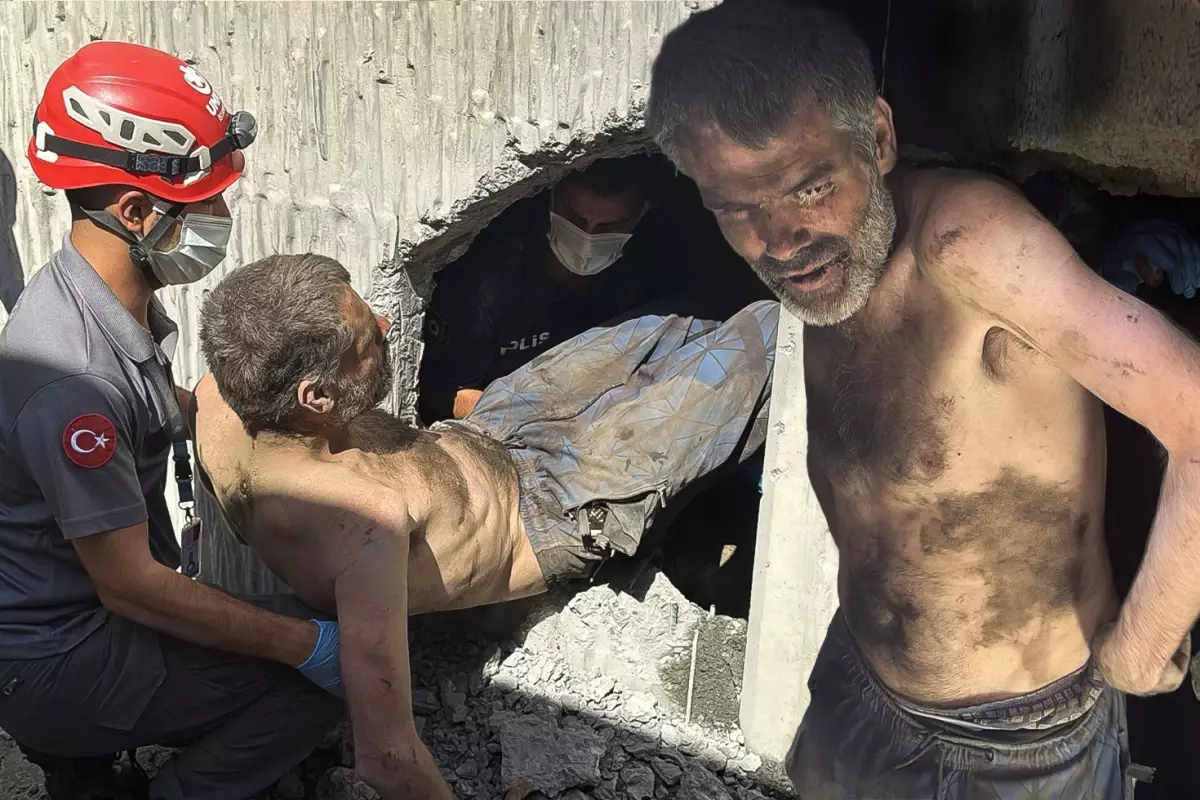İstanbul'da 15 metrelik duvarın arasında günlerce mahsur kaldı, sesleri duyanlar ihbar etti