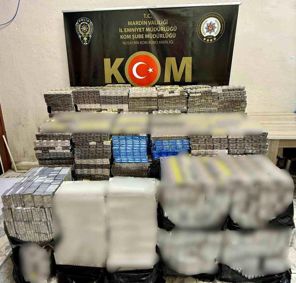 Mardin'de 15 Bin Paket Kaçak Sigara Ele Geçirildi