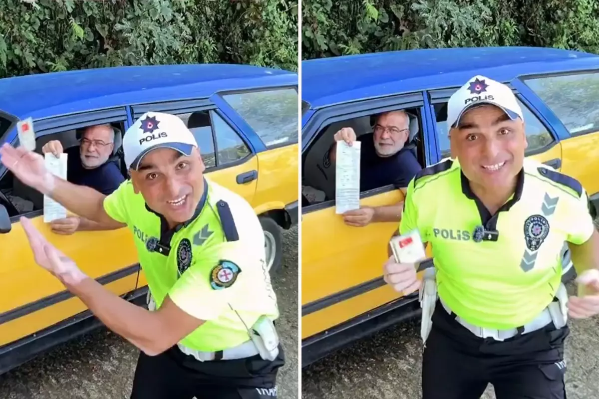 Sosyal medyada videolar paylaşan trafik polisi görevden uzaklaştırıldı
