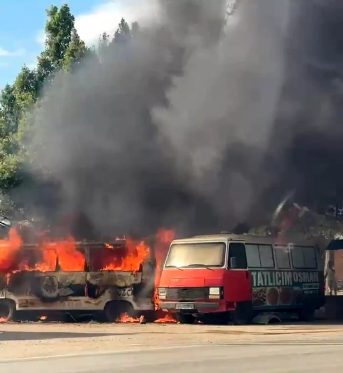 Adana'da Seyyar Tatlıcı Panelvanı Alev Aldı