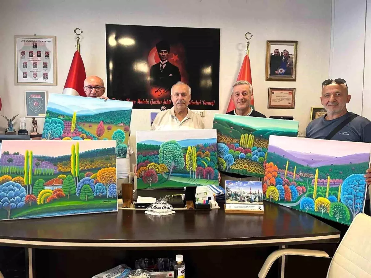 Kütahya'da ressam Hasan Kara'dan anlamlı bağış