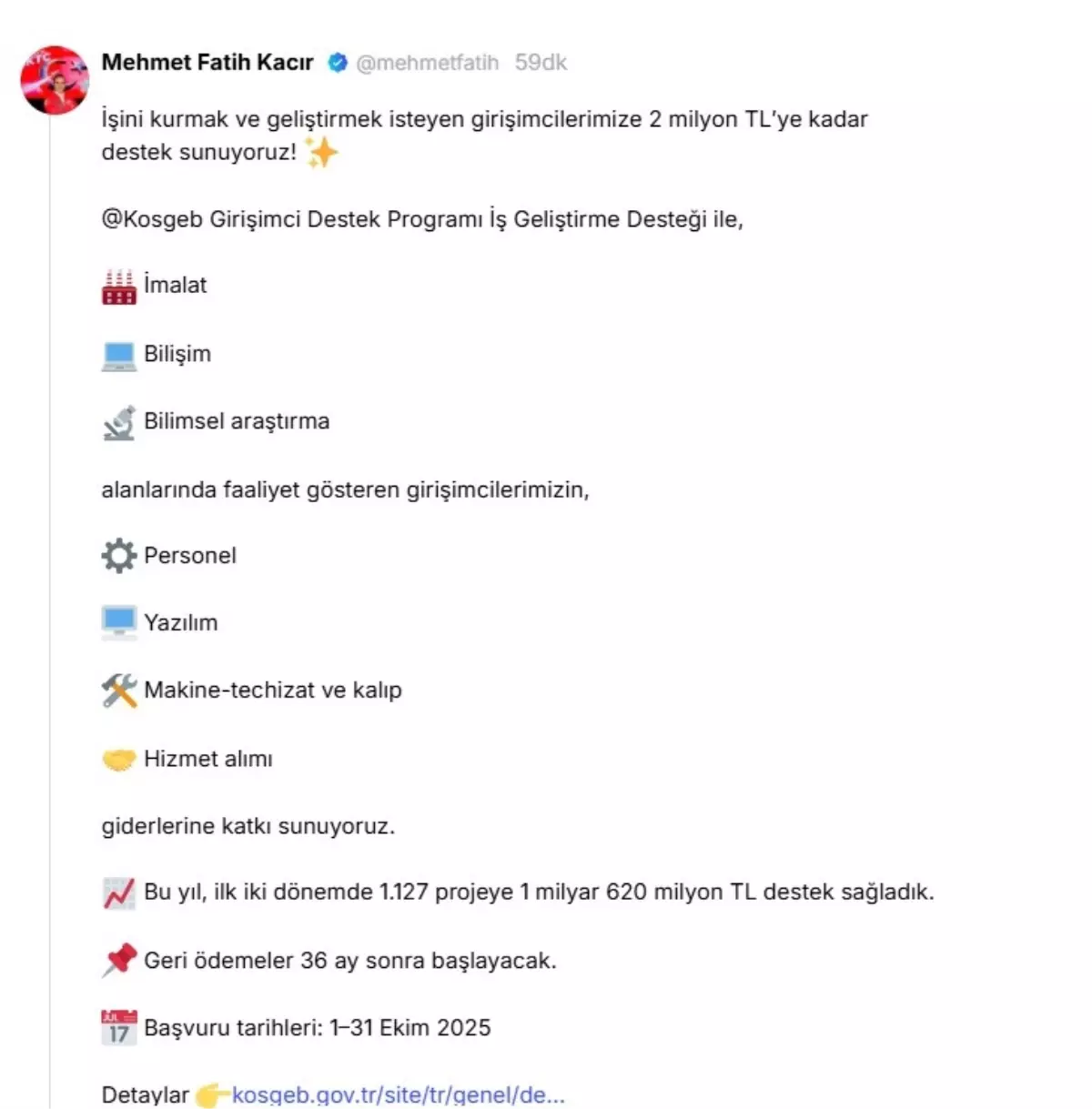 Girişimcilere 2 Milyon TL'ye Kadar Destek