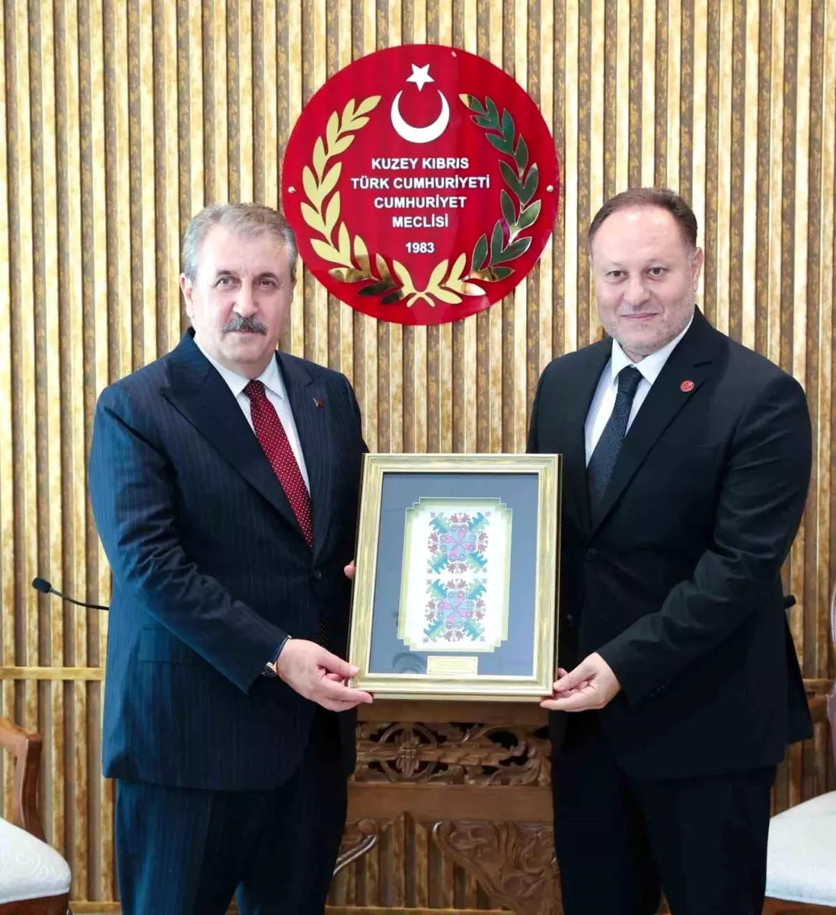 KKTC Cumhuriyet Meclisi Başkanı Öztürkler, BBP Genel Başkanı Destici'yi Kabul Etti