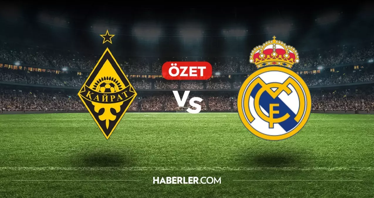 Kairat Real Madrid maç özeti ve golleri! (VİDEO) Kairat Real Madrid geniş özeti! Golleri kim attı, maç kaç kaç bitti?