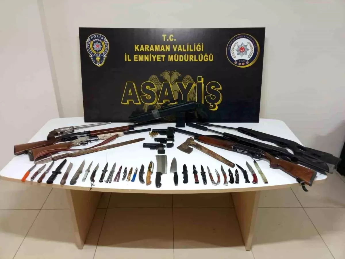 Karaman'da Uyuşturucu ve Silah Operasyonu: 8 Tutuklama
