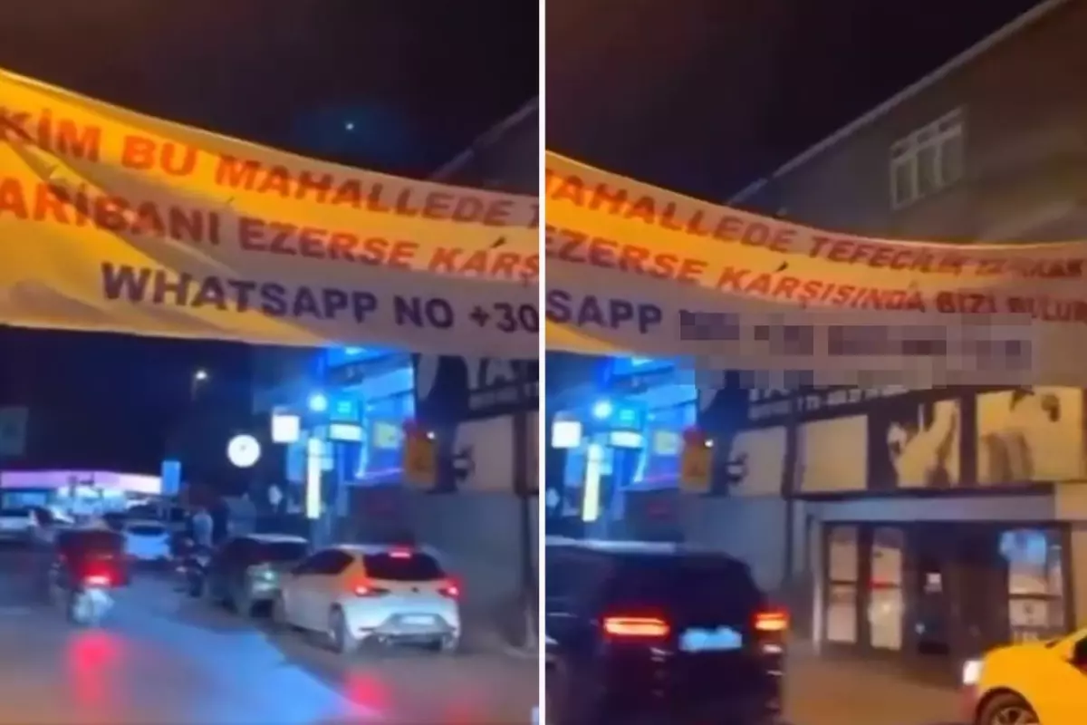 Mahalleye asılan pankartın ardından operasyon! 6 şüpheli yakalandı