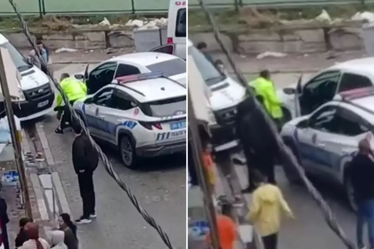 Otomobiliyle polisi metrelerce sürükleyerek kaçmaya çalıştı