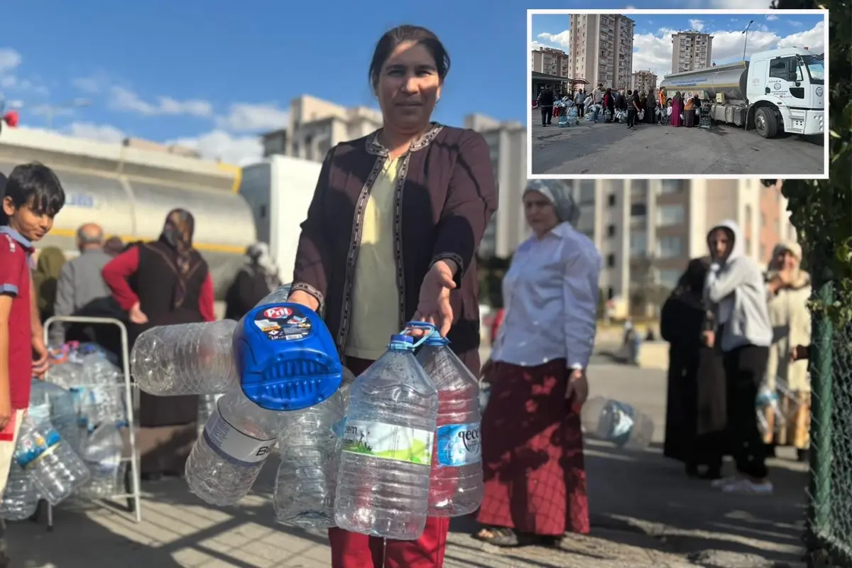 Ankara'da su kesintisi nedeniyle tankerlerle su dağıtımı yapılıyor