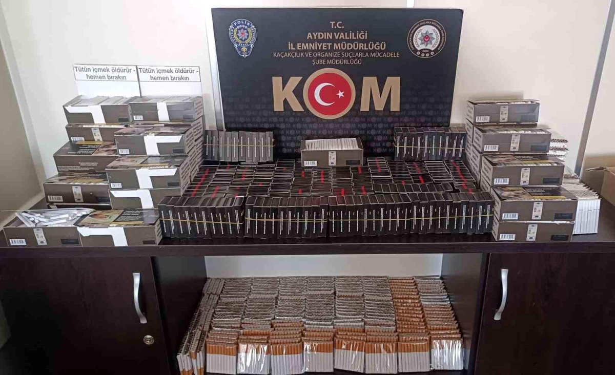 Aydın'da Kaçak Tütün ve Elektronik Sigara Operasyonu