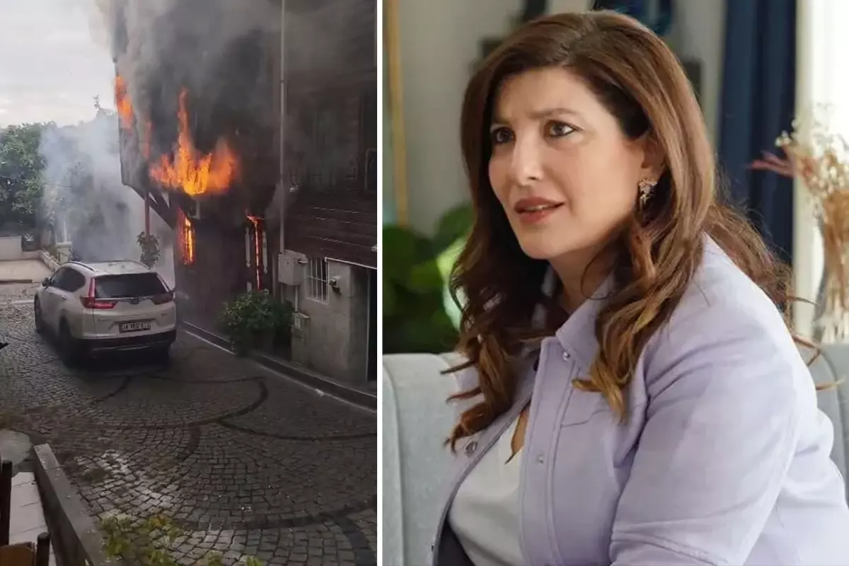 Bebek'teki alevler ünlü oyuncu Şebnem Bozoklu'nun da evini yaktı