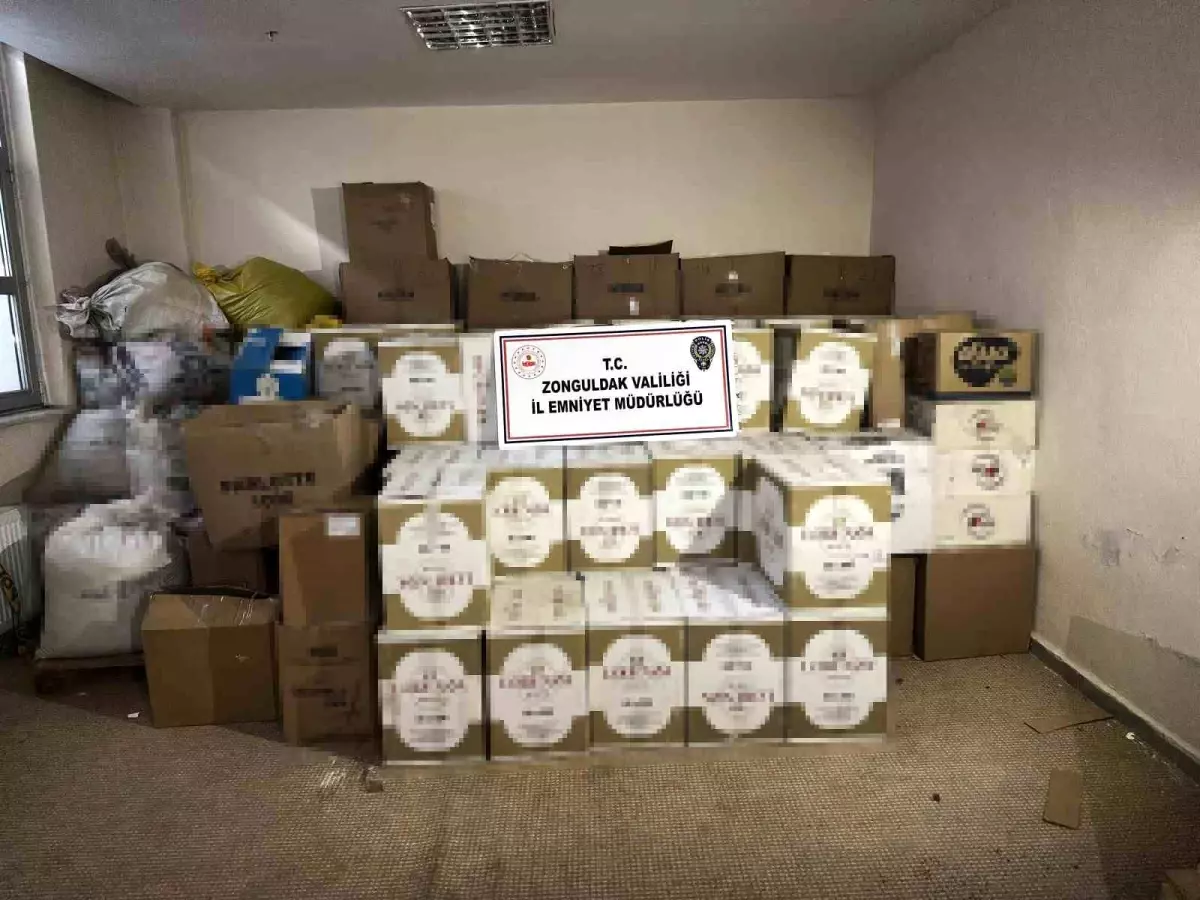Zonguldak'ta Kaçak Tütün Operasyonu: 1 Ton Kaçak Tütün ve Çok Sayıda Ürün Ele Geçirildi