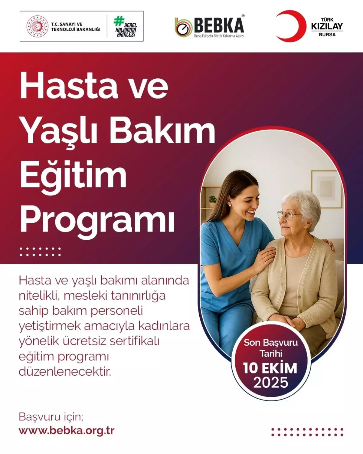 Kadınların İstihdamını Artıracak 'Hasta ve Yaşlı Bakım Eğitimi' Başvuruları Açıldı