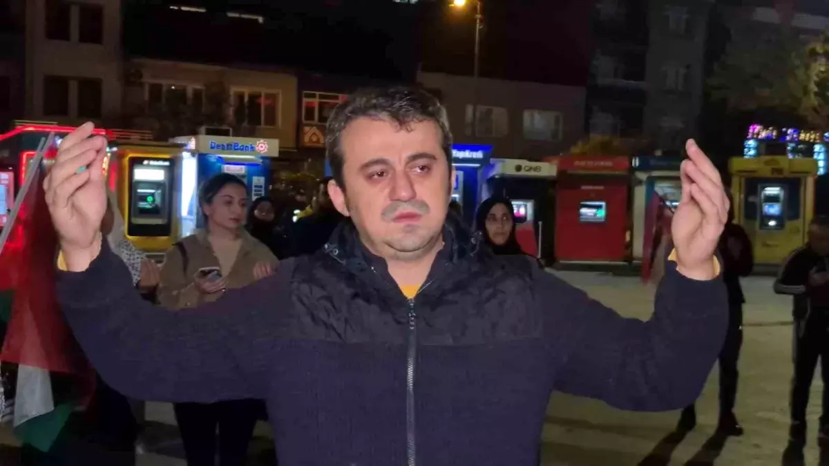 Bartın'da Küresel Sumud Filosu Protestosu