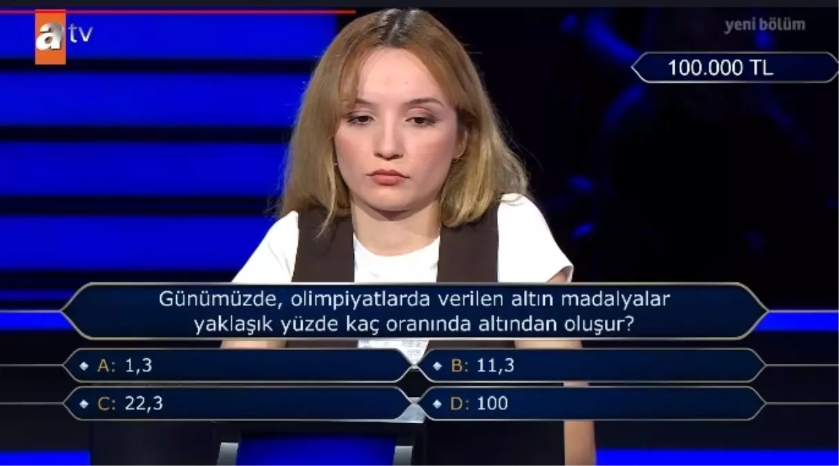 Günümüzde, olimpiyatlarda verilen altın madalyalar yaklaşık yüzde kaç oranında altından oluşur?