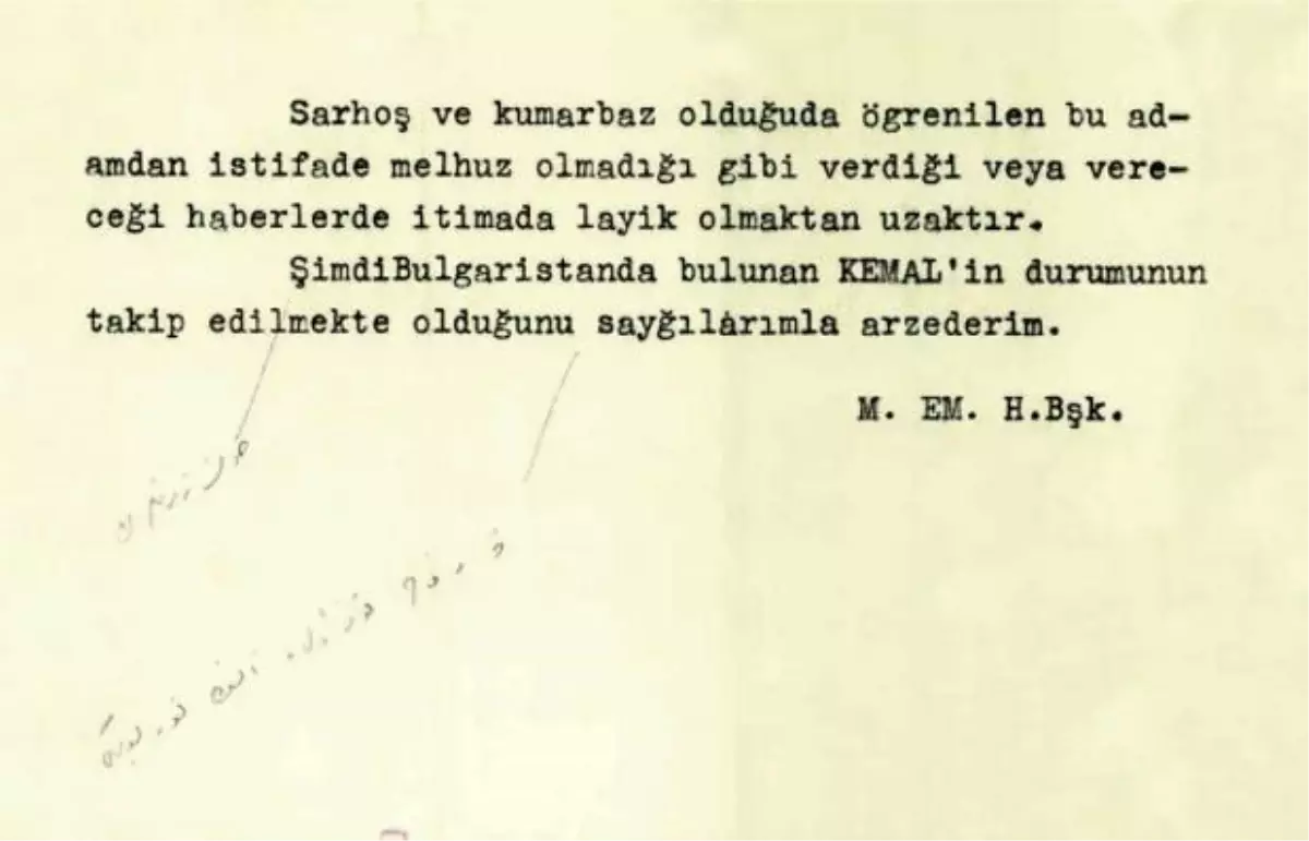 MİT, 'İngiliz Kemal' Hakkında Tarihi Belgeler Paylaştı