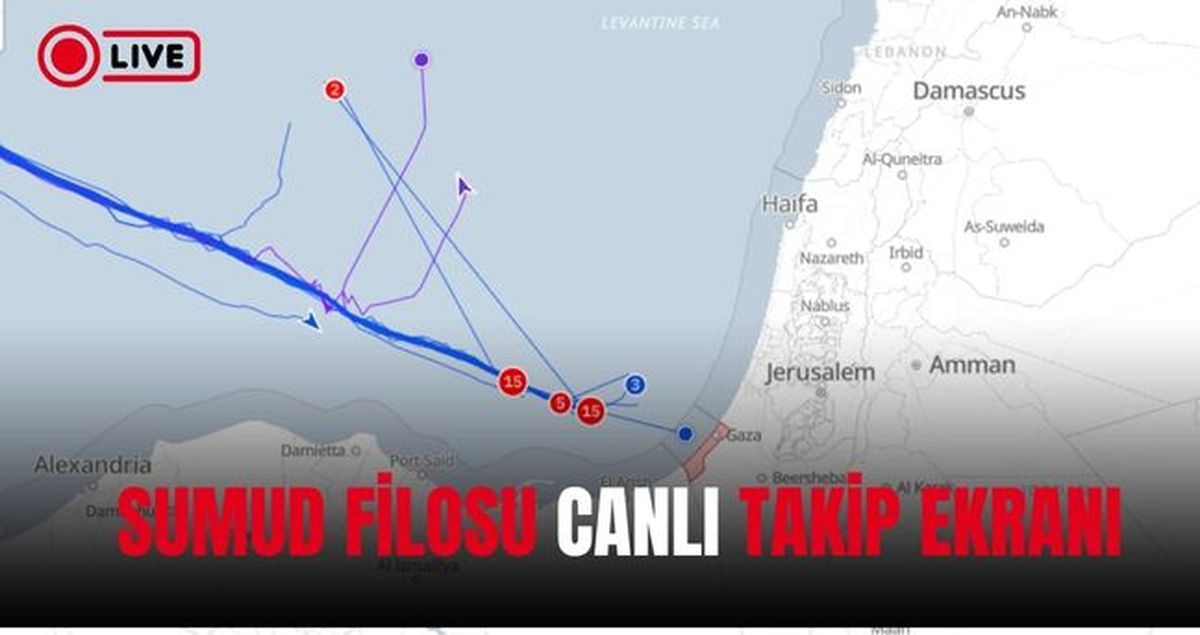 SUMUD FİLOSU CANLI İZLE: Sumud filosu şu an nerede? Sumud filosu Gazze'ye ne zaman ulaşacak?