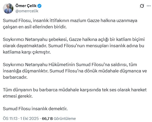 Türkiye'den İsrail'e peş peşe 'Sumud' tepkisi