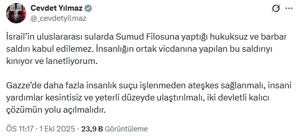 Türkiye'den İsrail'e peş peşe 'Sumud' tepkisi