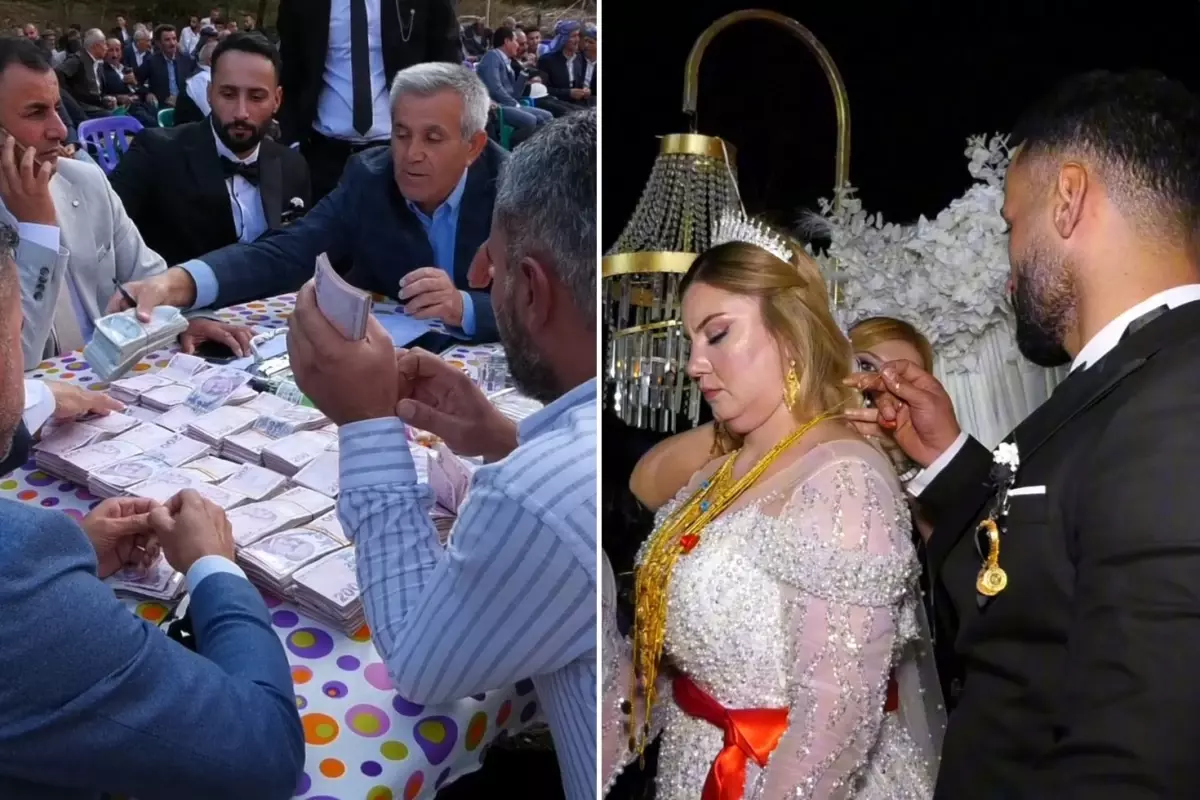 2 gün 2 gece süren aşiret düğününde takı töreninde servet bıraktılar