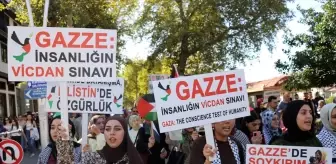 Amasya'da Filistin ve Küresel Sumud Filosu'na destek yürüyüşü yapıldı