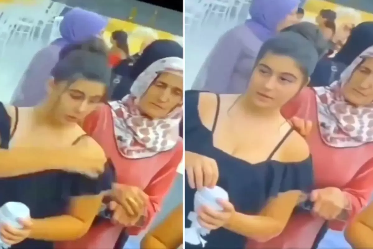 Düğünde çekilen garip görüntü: Arkadaki kadının hareketine dikkat